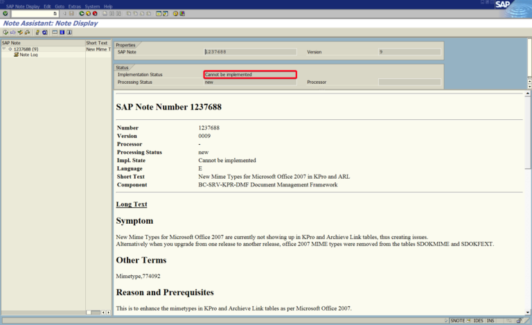 Snote Transactin How to check and implement SAP Note using transaction SNOTE? - SAPported