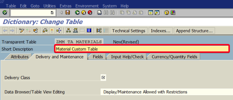 How to create Transparent Table in SE11? - SAPported