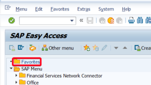 how to add to favorites list in sap